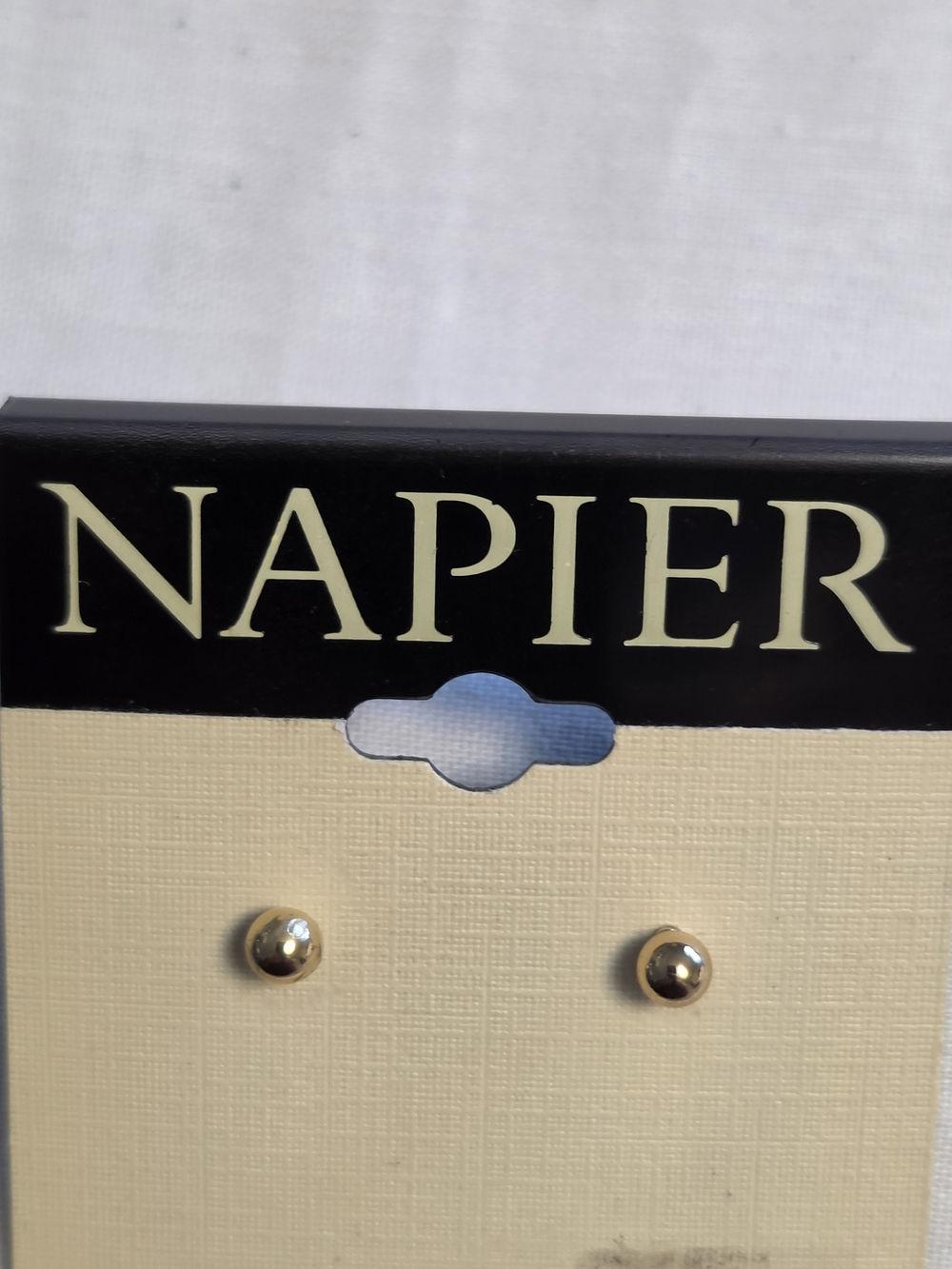 Unsigned Napier 2.5 mm Gold-Tone Stud Earrings